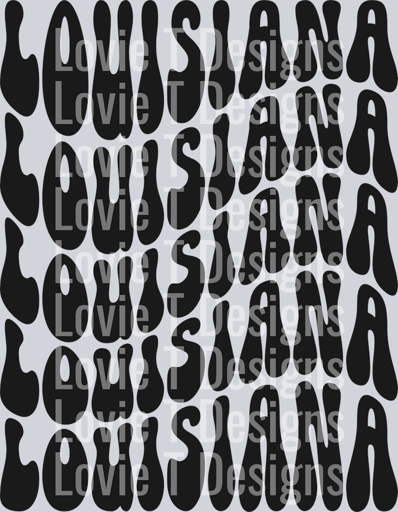 Louisiana Groovy Wave Stacked Vintage Black