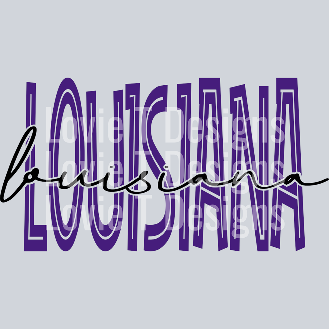 Louisiana Purple Cutout – DTF Transfer