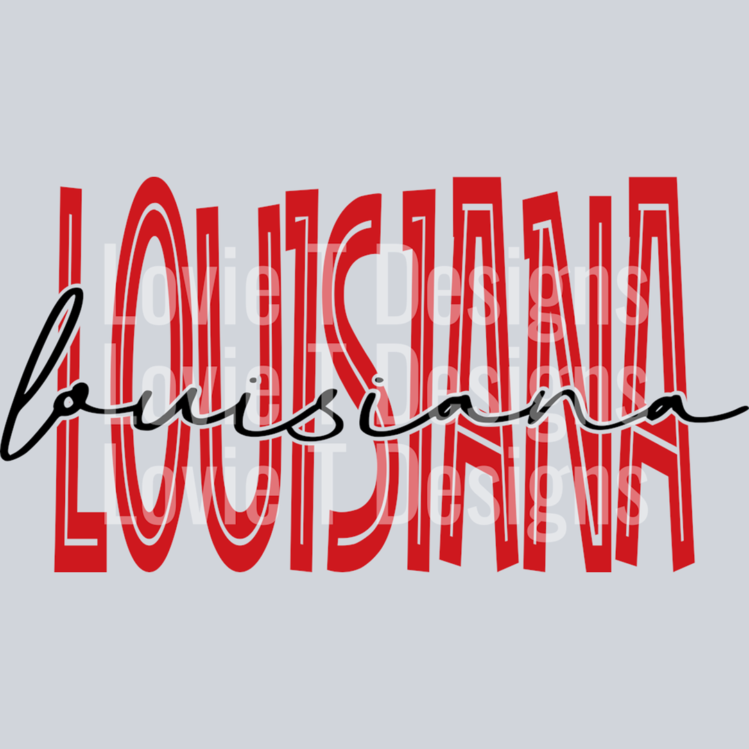 Louisiana Red Cutout – DTF Transfer