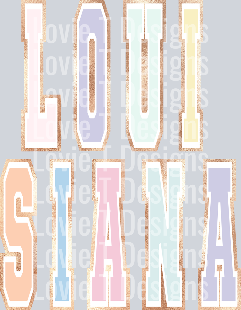 Louisiana Varsity Rose Gold Pastels(2)