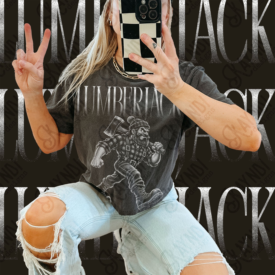 Halftone Mascots Lumberjack DTF transfer mockup