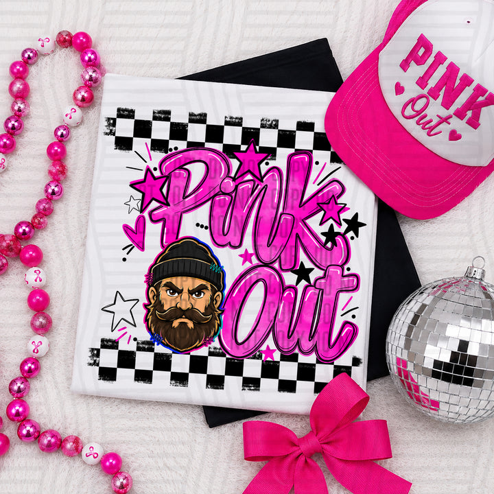 Lumberjack Pink Out mascot DTF transfer