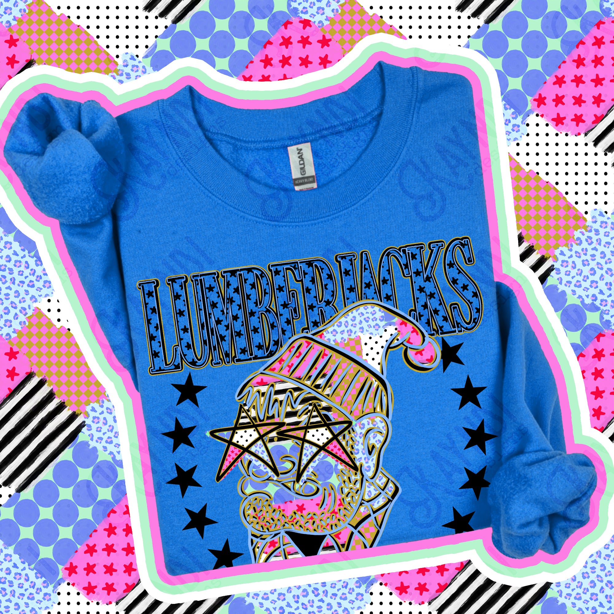 Patchwork Varsity Stars Mascots Lumberjacks 2 design