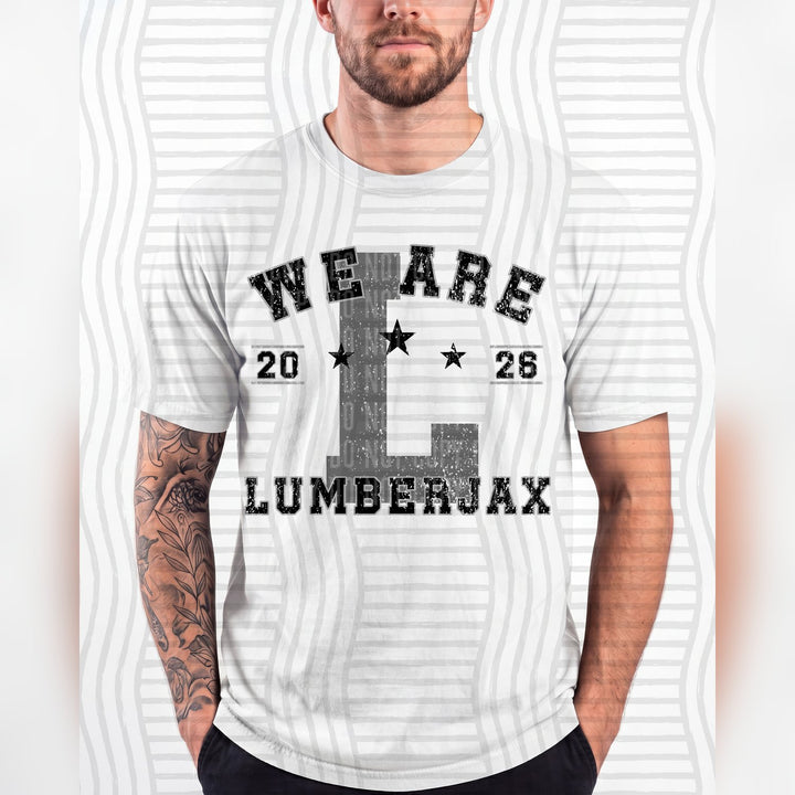 Lumberjax Varsity Initials Mascots DTF transfer