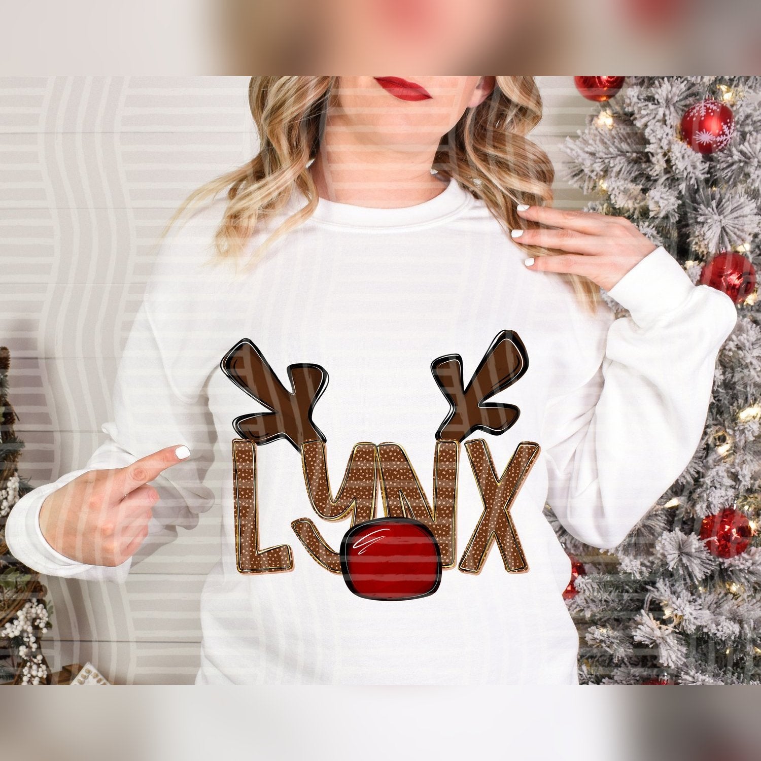 Deer Antler Mascots Lynx design