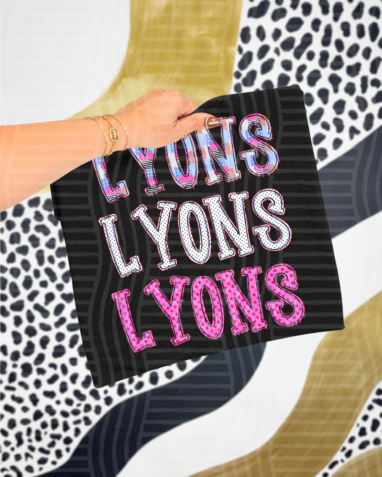 Dolly Tri Stacked Mascots Lyons design