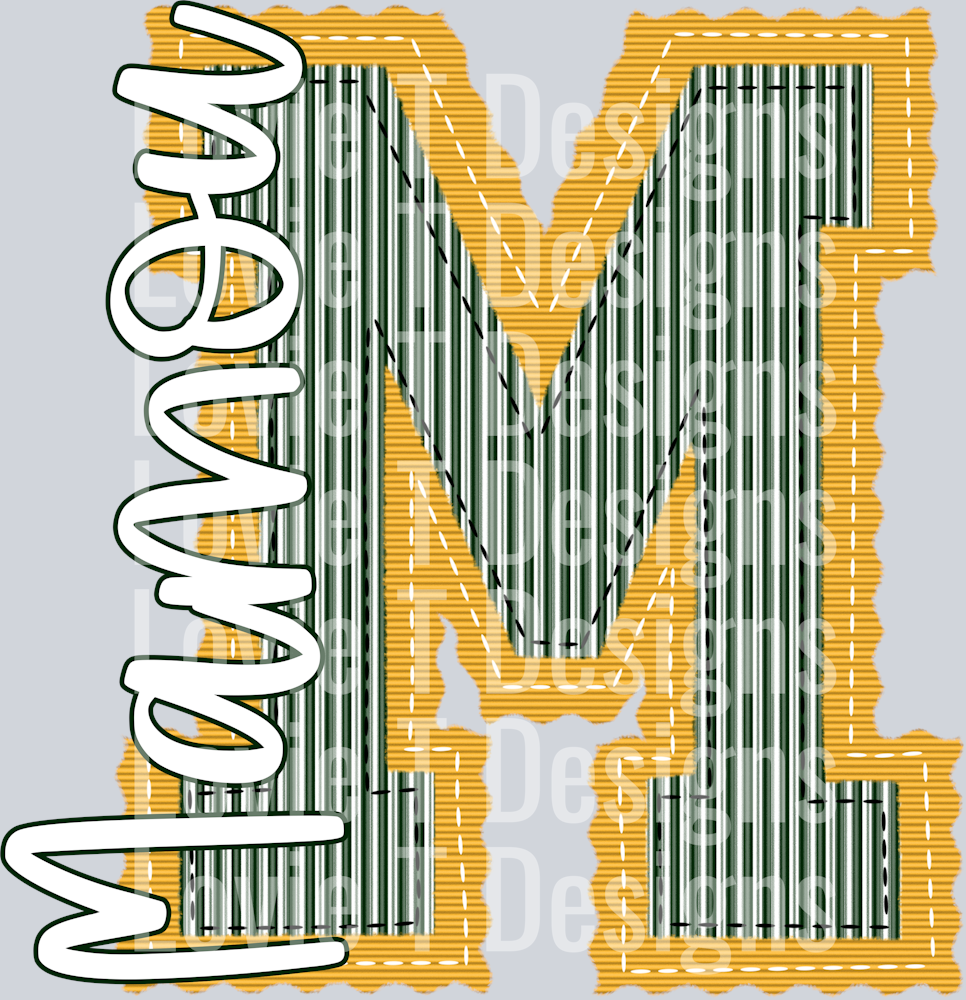 M MAMOU YELLOW BASE AND DARK GREEN TOP PREPSTER