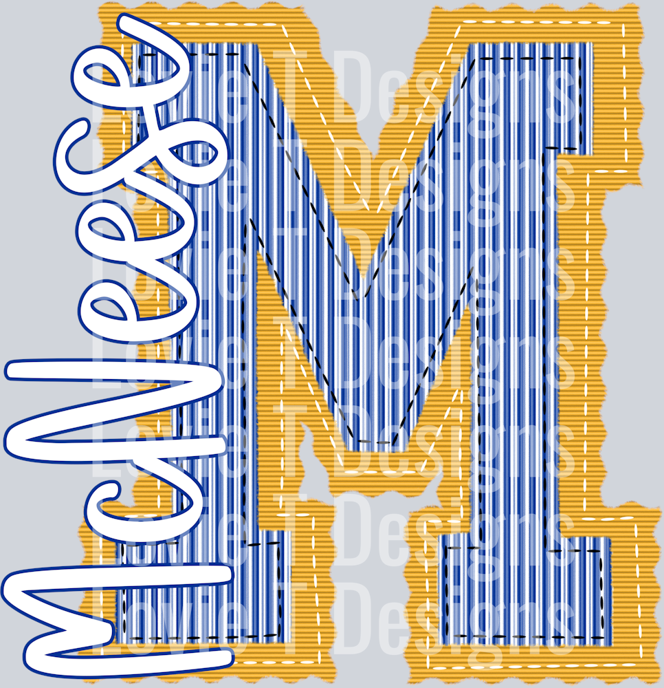 M McNeese YELLOW BASE AND ROYAL TOP PREPSTER