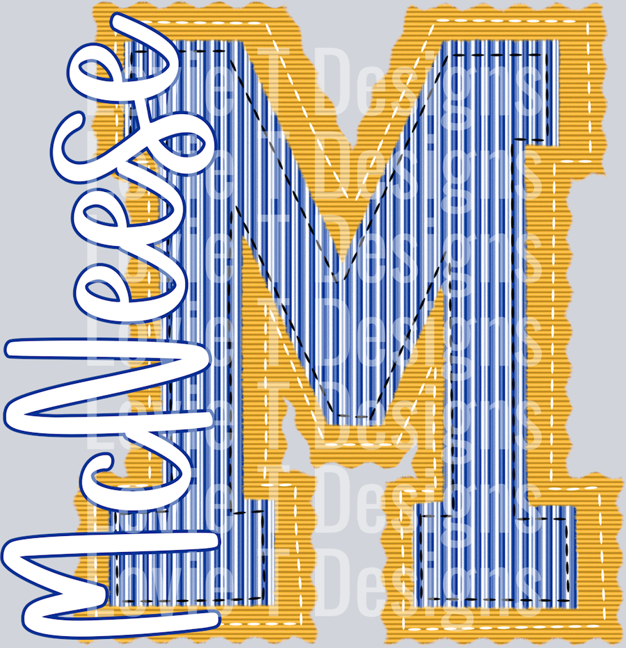 M McNeese YELLOW BASE AND ROYAL TOP PREPSTER