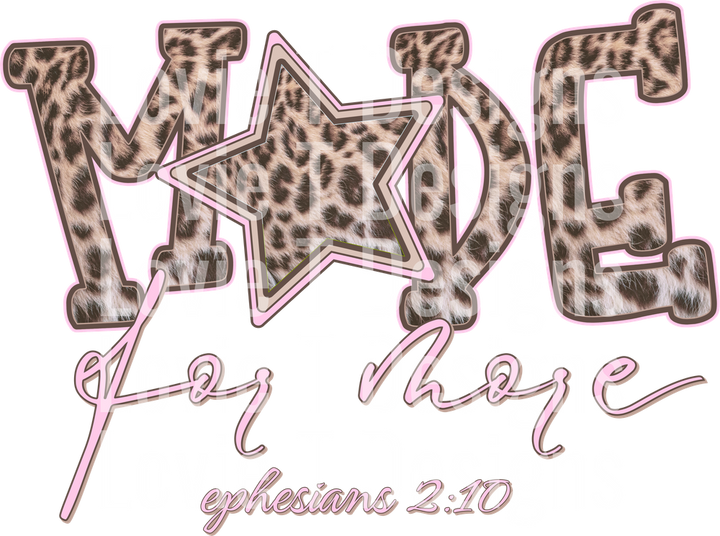 Made for More Phoebe Leopard DTF transfer design