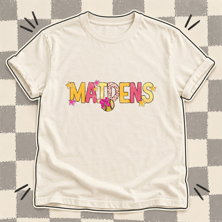 Maidens Mixed Doodle Softball Mascots – Stitched Softball DTF transfer mockup