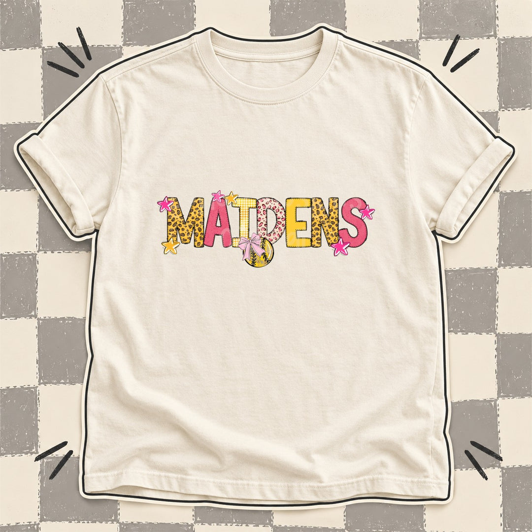 Maidens Mixed Doodle Softball Mascots – Sunshine Leopard DTF transfer mockup