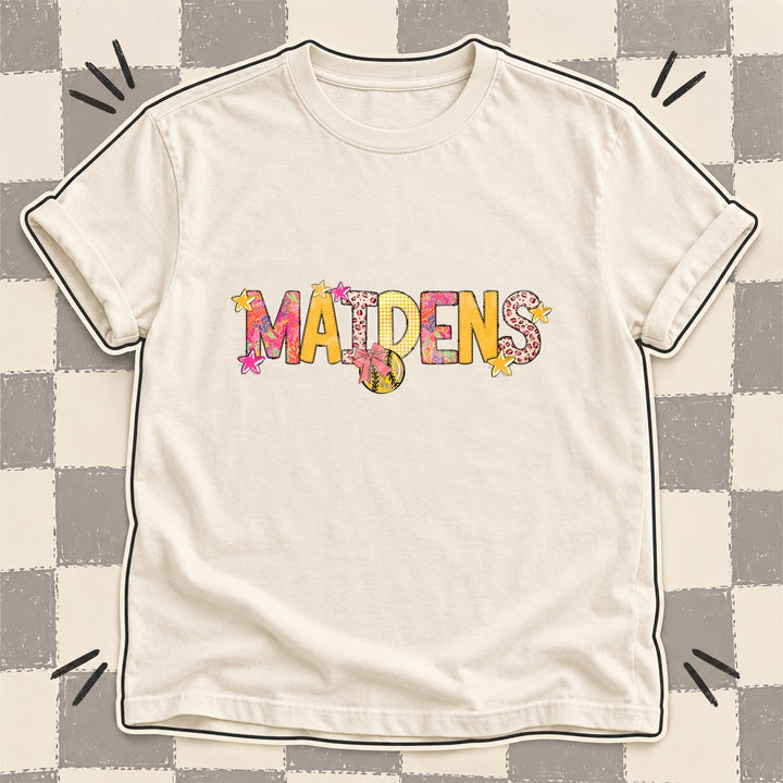 Maidens Mixed Doodle Softball Mascots – Softball Brights DTF transfer mockup