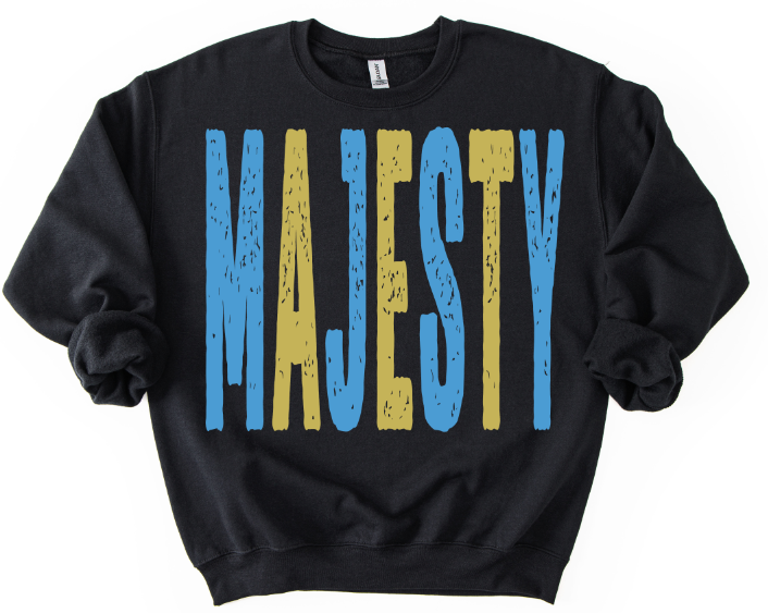 MAJESTY GRUNGE MASCOT CAROLINA BLUE AND VEGAS GOLD