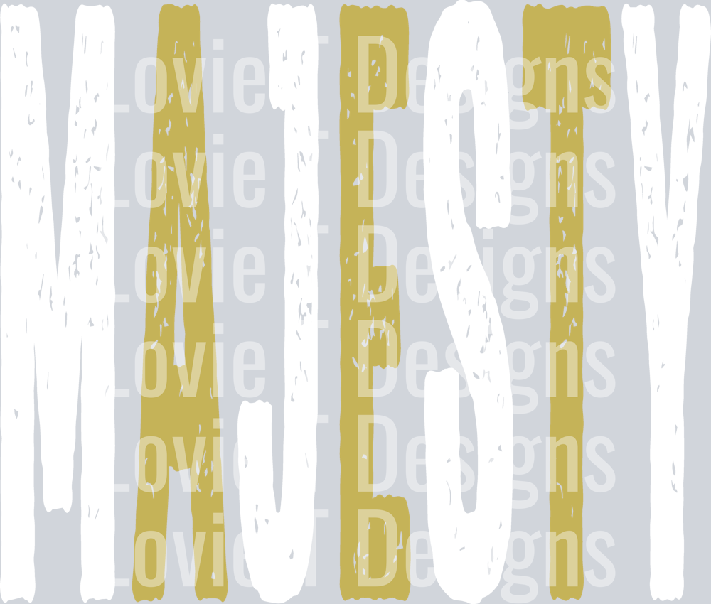MAJESTY GRUNGE MASCOT WHITE AND VEGAS GOLD