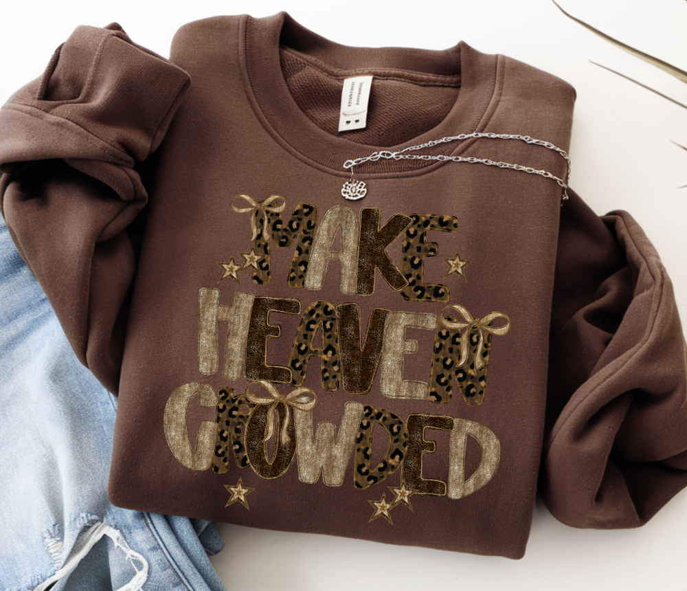 Make Heaven Crowded Cheetah Mix with Bows and Stars DTF transfer design – image 1