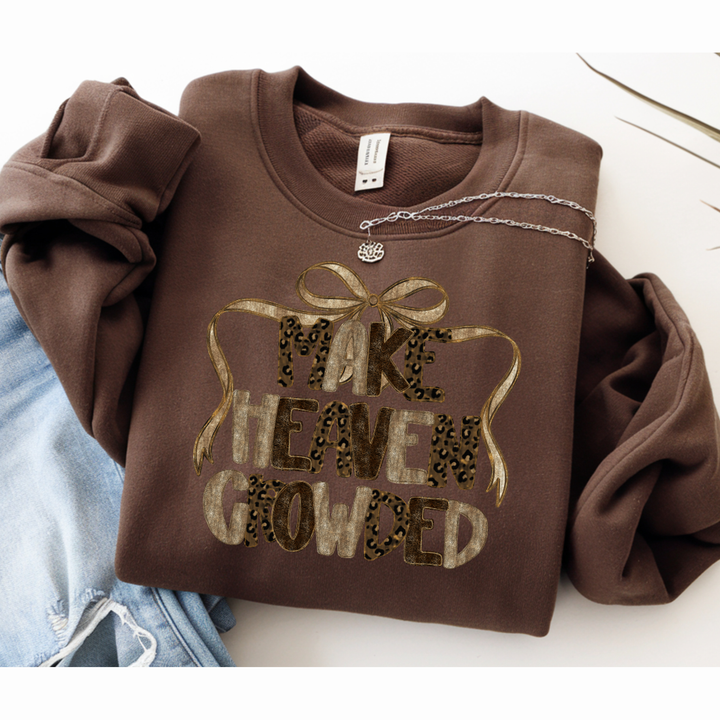 Make Heaven Crowded Cheetah Mix with One Big Bow – DTF Transfer