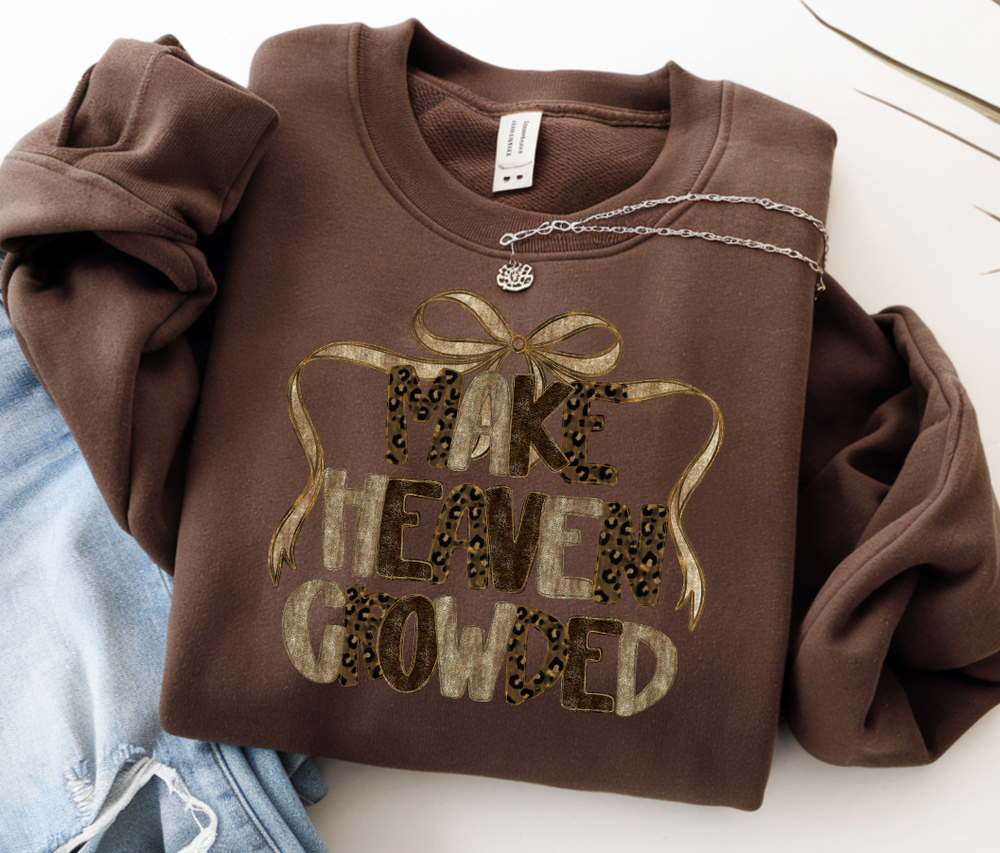 Make Heaven Crowded Cheetah Mix with One Big Bow DTF transfer design – image 1