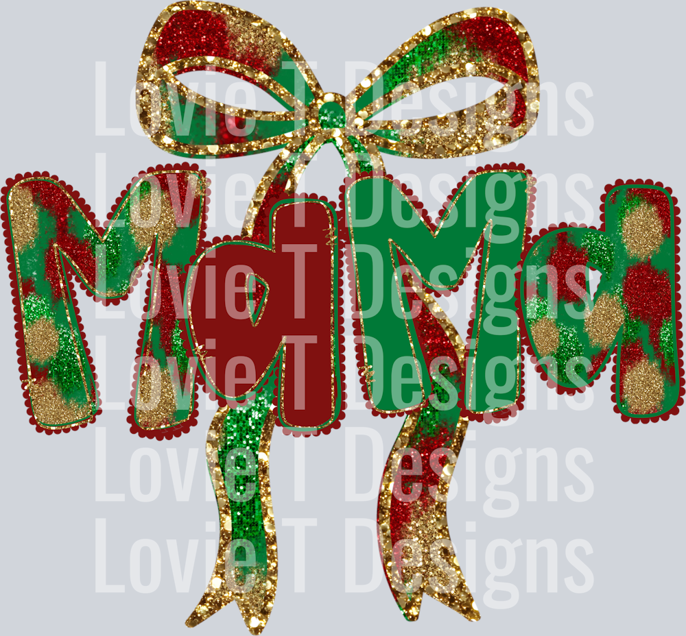 mama Christmas bow