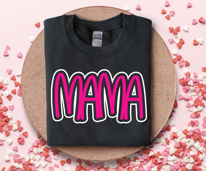 Mama Pink DTF transfer design