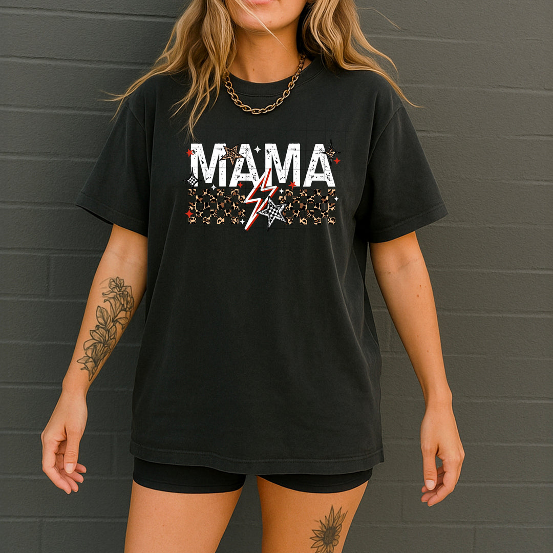 MAMA RED CHEETAH AND CHECKER WHITE