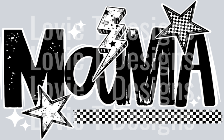 Mama with white stars