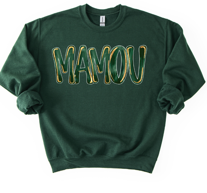 MAMOU DARK GREEN GLITTER POP