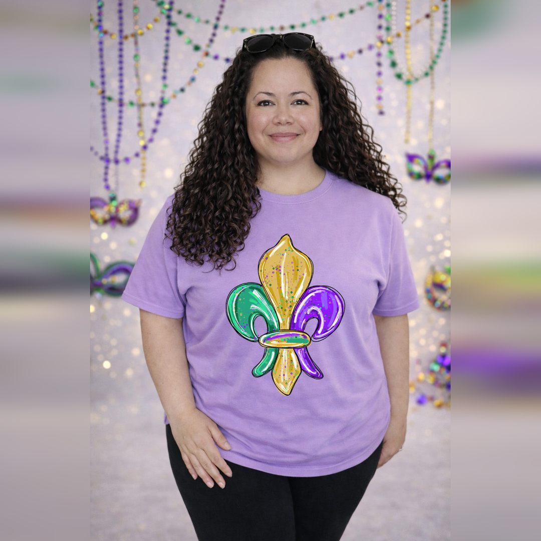 Mardi Gras Fleur De Lis – DTF Transfer