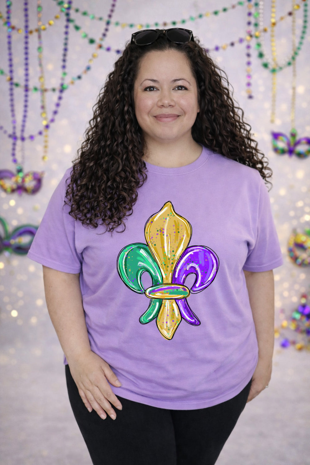 Mardi Gras Fleur de Lis DTF transfer design