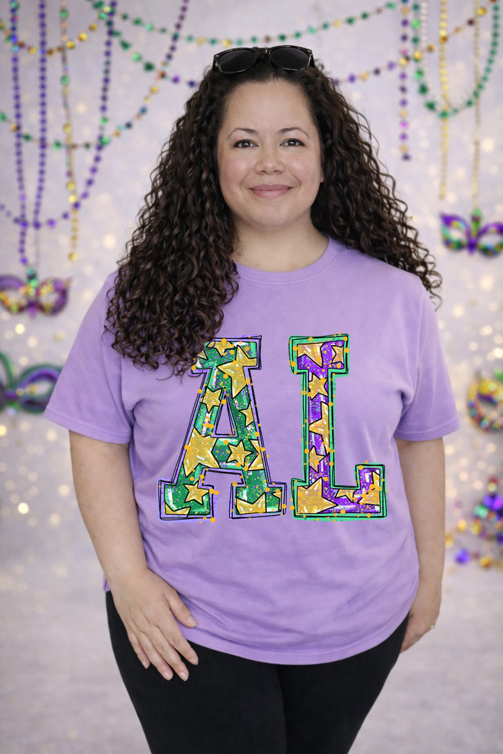 Mardi Stars AL Mardi Gras DTF transfer design