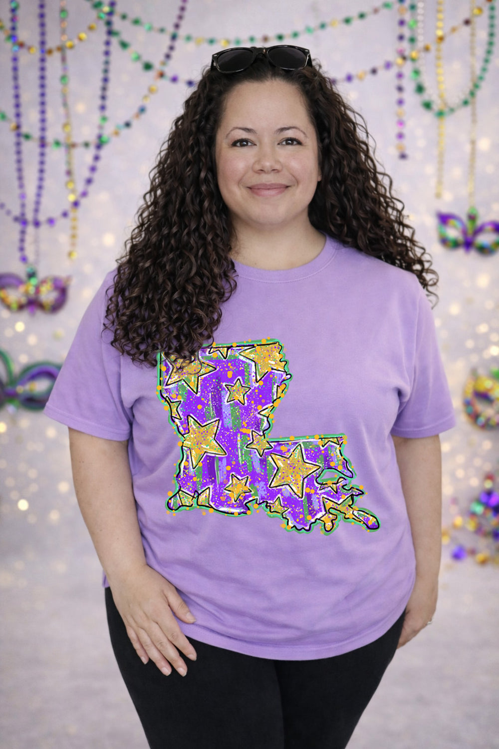 Mardi Stars Louisiana Mardi Gras DTF transfer design