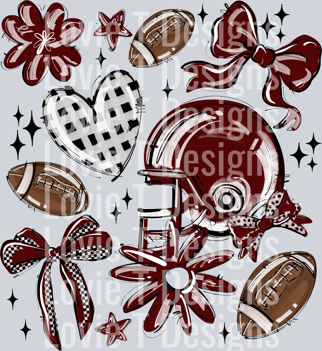 MAROON PLAY BALL FOOTBALL COLLAGE