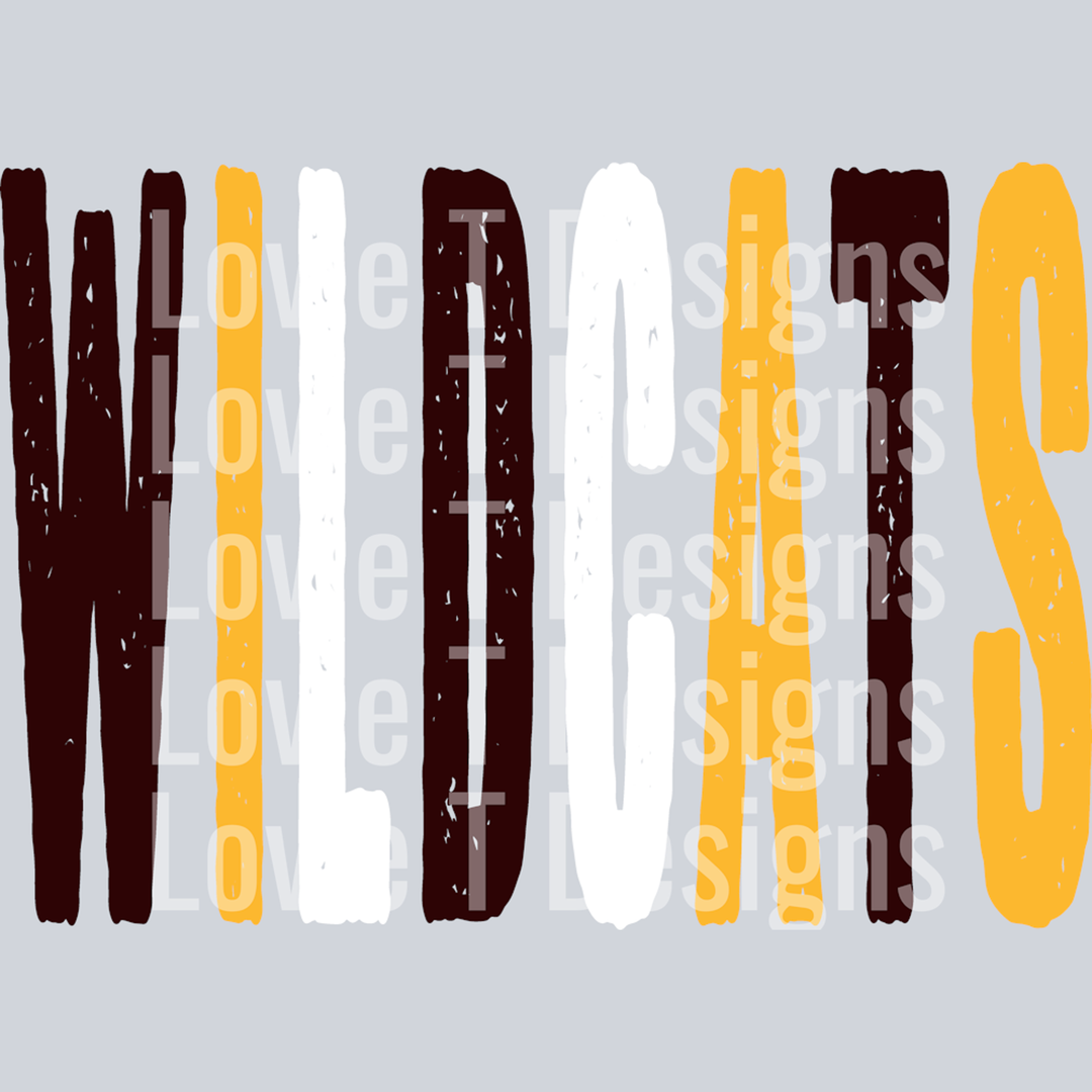 Maroon Yellow Gold and White Oversized Grunge Mascot – DTF Transfer