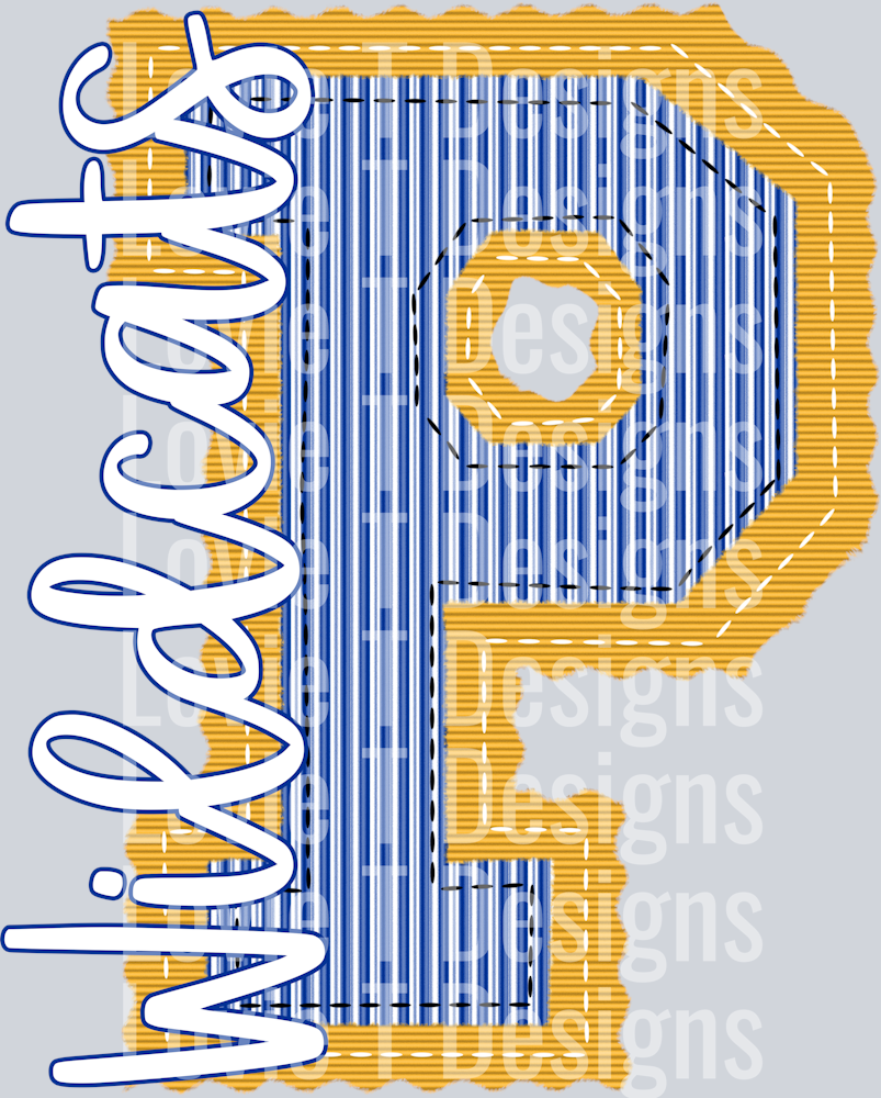 MASTER INITIAL P YELLOW BASE ROYAL TOP WILDCATS