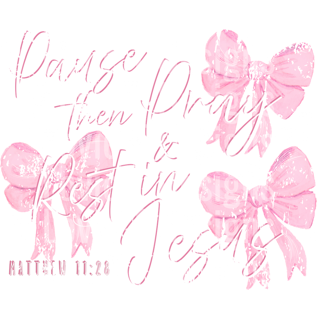Matthew 11:28 Rest in Jesus Distressed – DTF Transfer