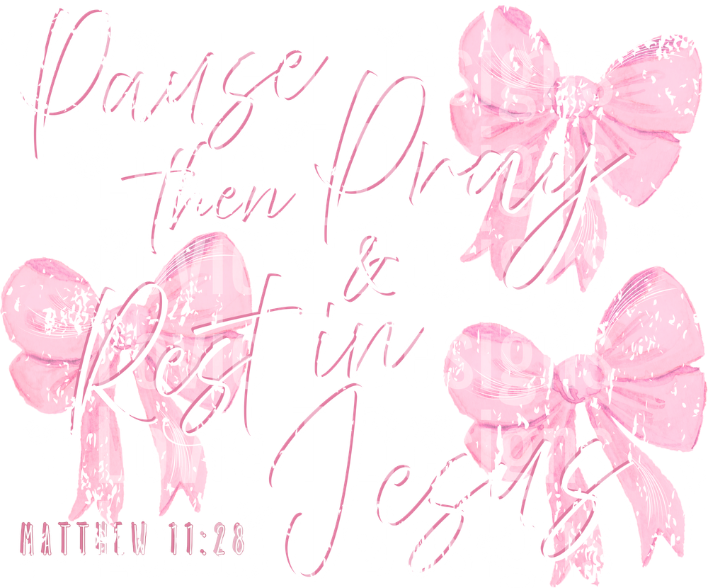 Matthew 11:28 Distressed DTF transfer design
