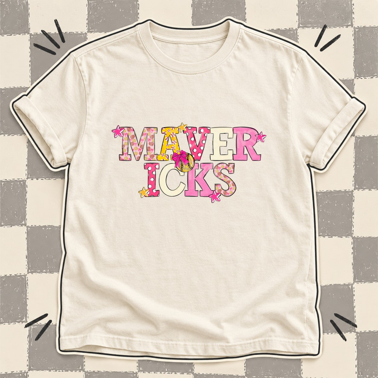 Mixed Doodle Softball Mascots – Sweet Softball Mavericks design