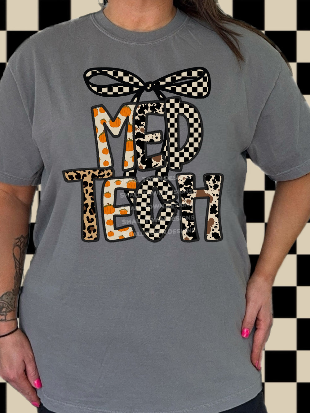 Med Tech Fall Bow DTF transfer design – image 1
