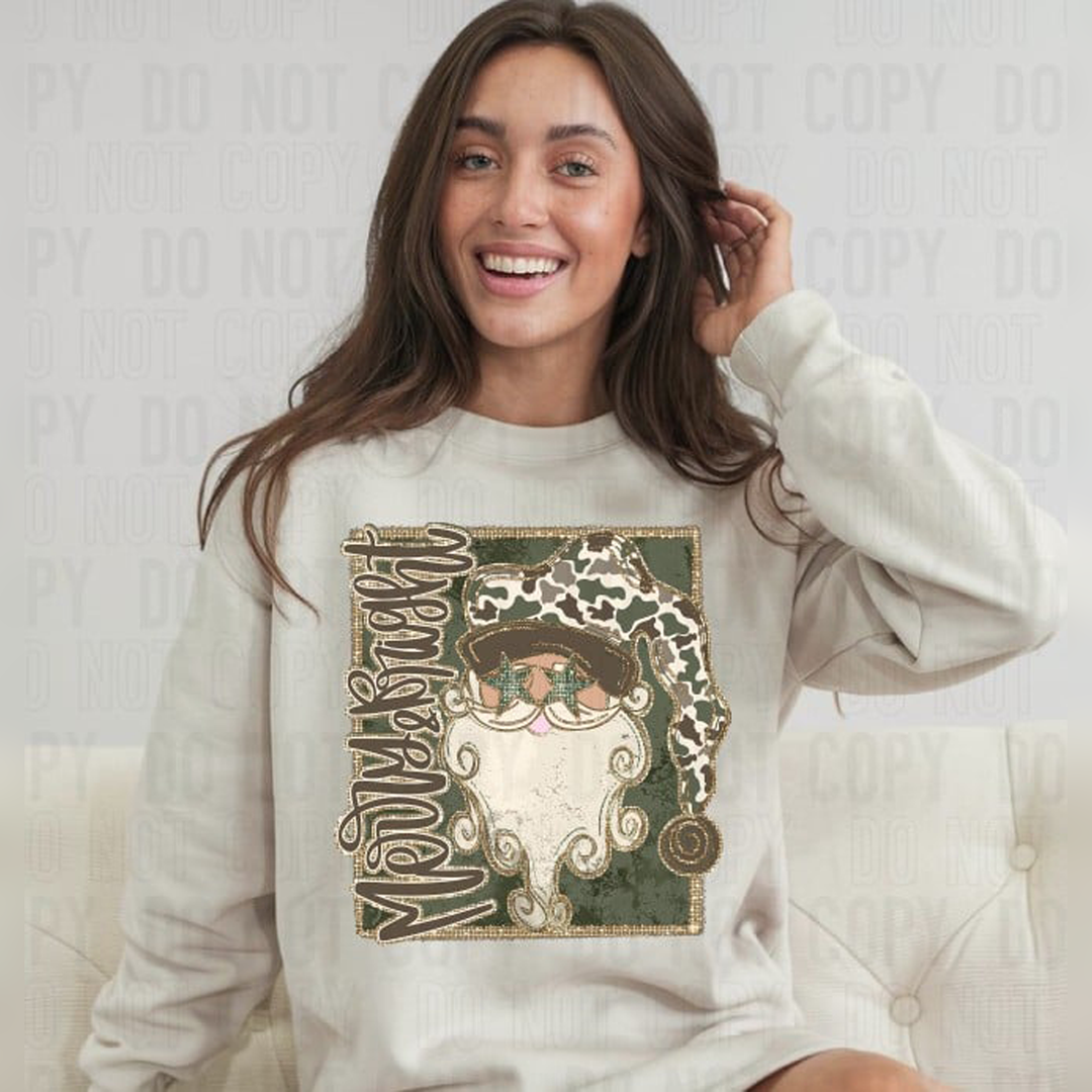 Merry and Bright Camo – DTF Transfer