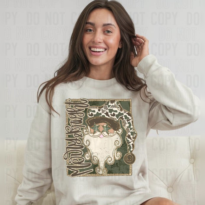 Merry and Bright Camo – DTF Transfer