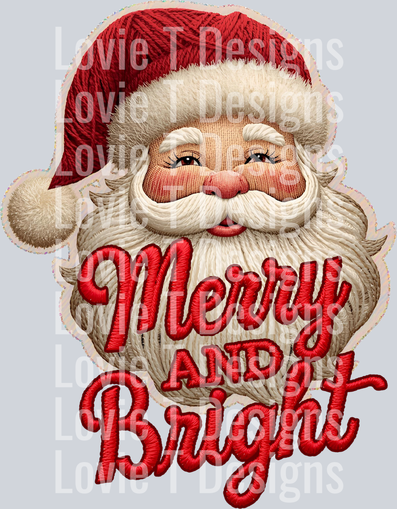 MERRY AND BRIGHT FAUX YARN SANTA