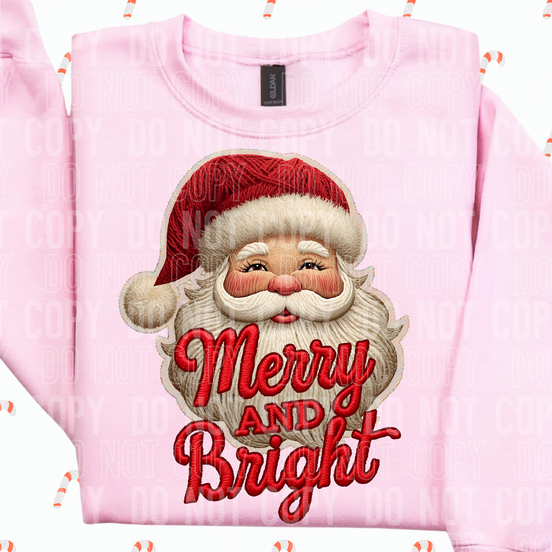 MERRY AND BRIGHT FAUX YARN SANTA