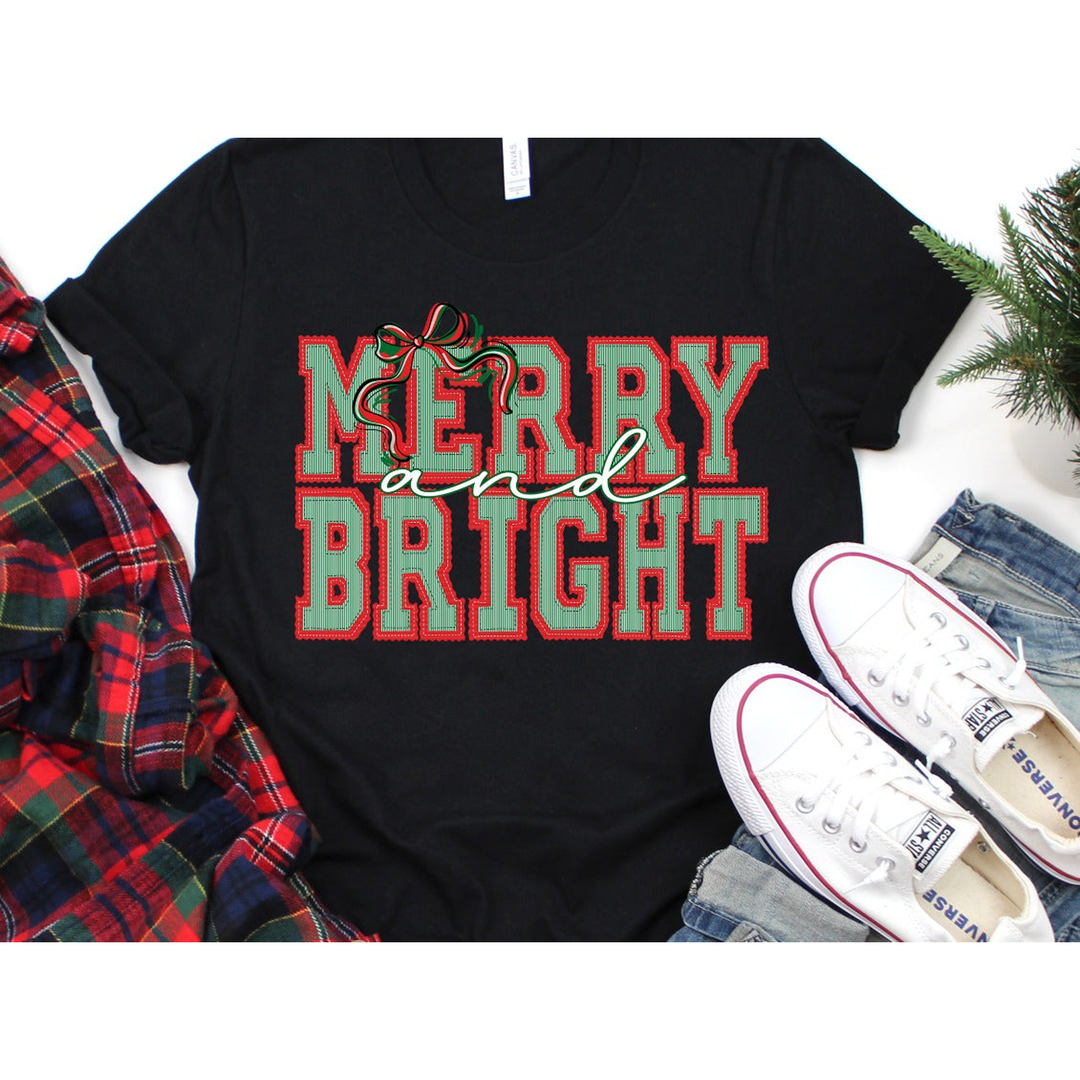 Merry and Bright Prepster – DTF Transfer