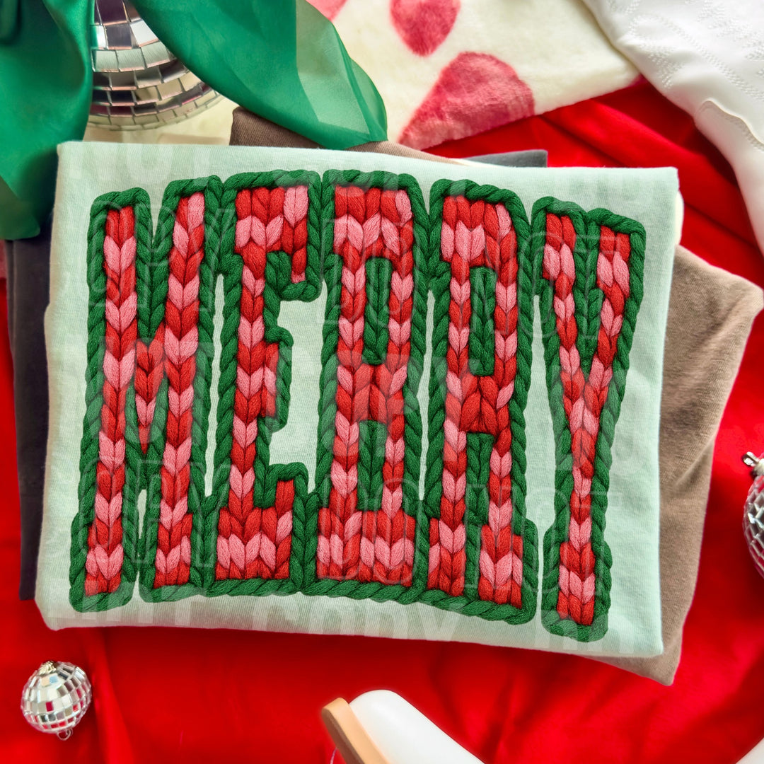 MERRY CHECKERED FAUX YARN