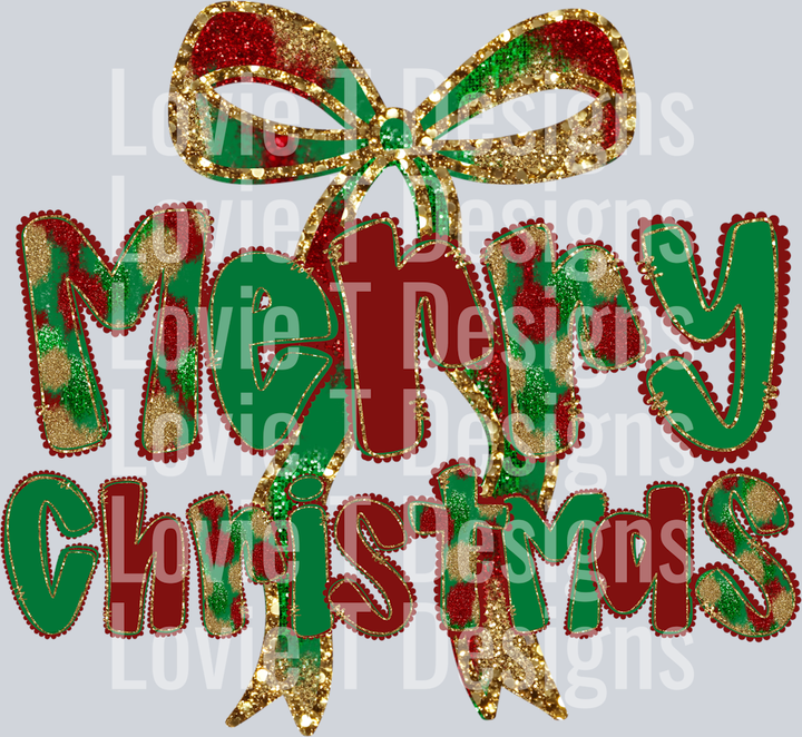 merry christmas bow