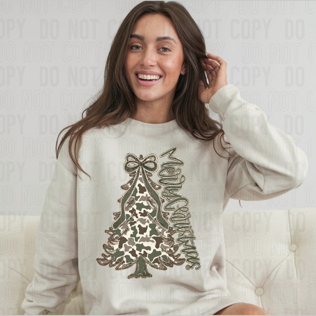 Merry Christmas Camo Tree – DTF Transfer