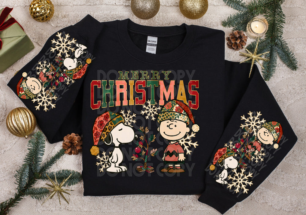 Merry Christmas Sleeve DTF transfer design – image 1