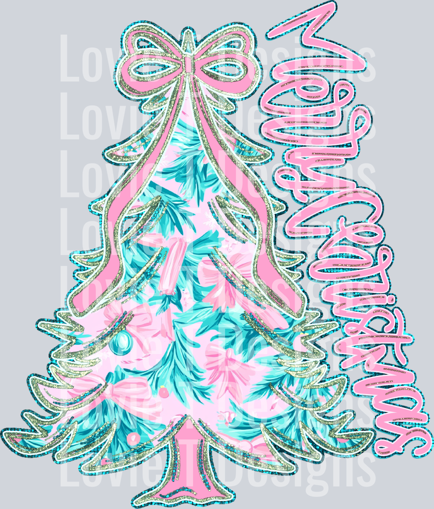 Merry Christmas Pastel Tree