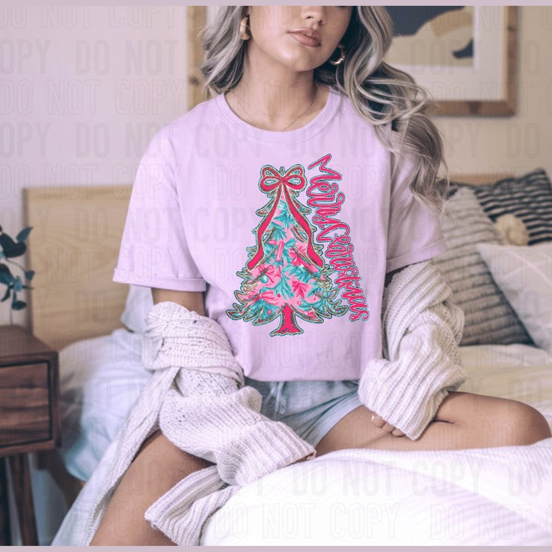 Merry Christmas Pink – DTF Transfer