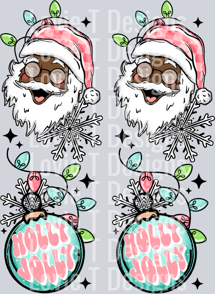 Merry christmas santa brown skintone sleeves